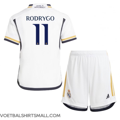 Real Madrid Rodrygo Goes #11 Babykleding Thuisshirt Kinderen 2023-24 Korte Mouwen (+ korte broeken)